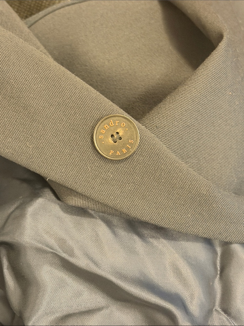 Sandro Women's Navy Trench Coat - Picture 8 of 8